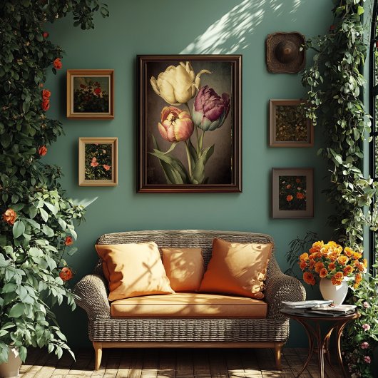 Impression Tulipe de style vintage - Téléchargeabl