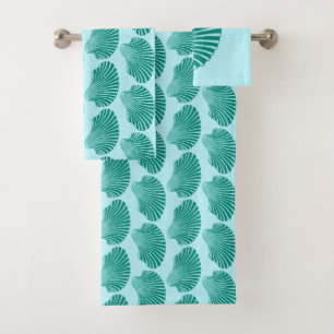 Impression, turquoise et aqua à coque de pétoncle