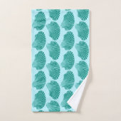 Impression, turquoise et aqua à coque de pétoncle (Serviette à main)