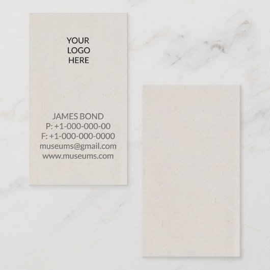 Impression typographique votre carte de visite (Devant / Derrière)