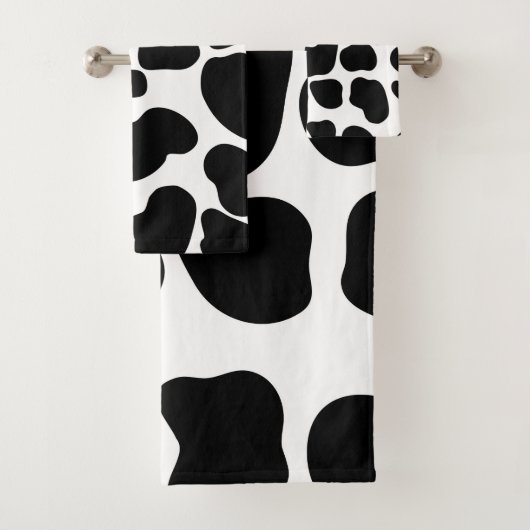 Impression vache noir et blanc Ferme rustique (En situation)