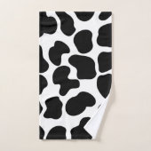 Impression vache noir et blanc Ferme rustique (Serviette à main)