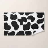 Impression vache noir et blanc Ferme rustique (Serviette à main)