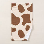 Impression vache rose et marron (Serviette à main)