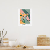 Impression vélo rétro en pastel | Transport (Cuisine)