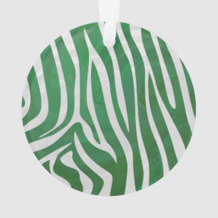 Impression verte et blanche Zebra