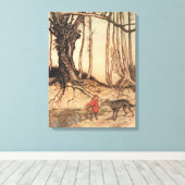 Impression vintage d'Arthur Rackham du Petit Chape (Insitu (Plancher de Bois))