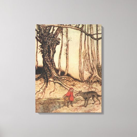 Impression vintage d'Arthur Rackham du Petit Chape (Recto)