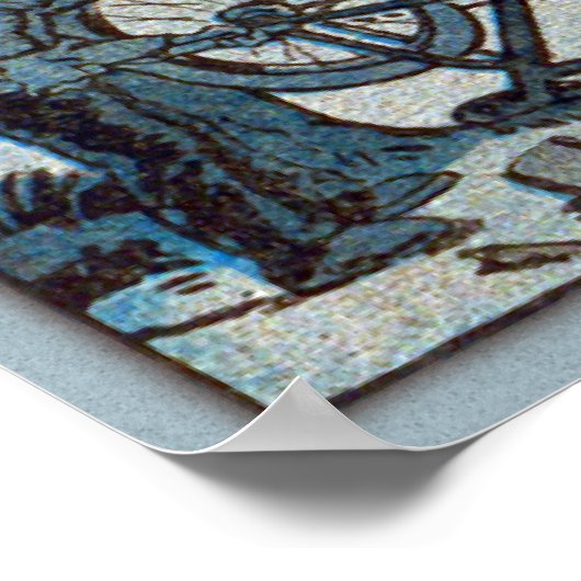 Impression vintage de bicyclette (Coin)