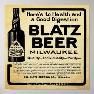 Impression vintage de bière Wisconsin