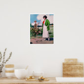 Impression vintage de golfeuse de 1913 (Cuisine)