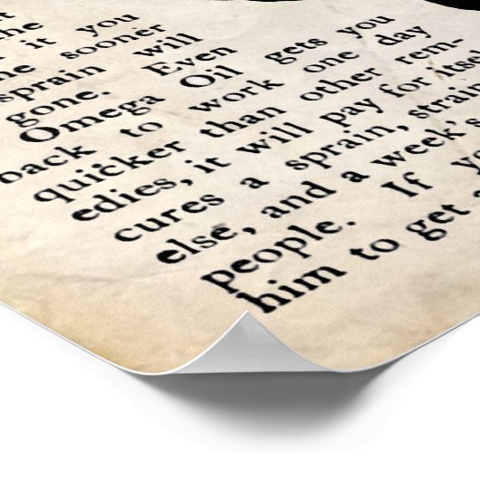 Impression vintage d'huile Omega (Coin)