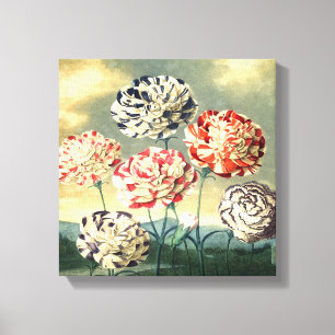Impression vintage en toile florale