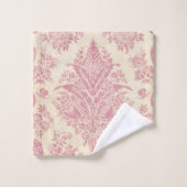 Impression vintage rose Damas (Gant de toilette)