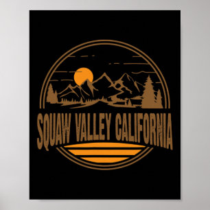 Impression Vintage Squaw Valley Californie Randonn
