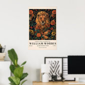 Impression William Morris, Affiche de lion floral, (Bureau à domicile)