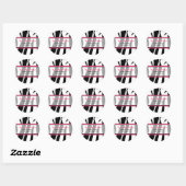 Impression Zebra avec Étiquettes de adresse roses (Feuille)