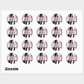 Impression Zebra avec Étiquettes de adresse roses (Feuille)