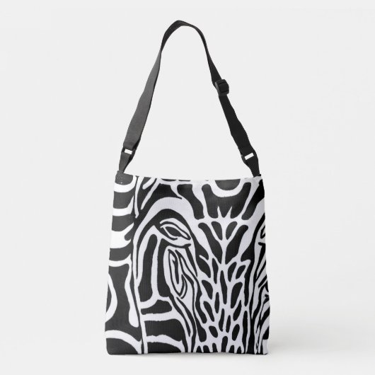 Impression Zebra - Sac fourre-tout croisé (Dos)