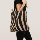 Impression Zebra sur sac fourre-tout (De près)