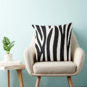Impression Zèbre noir et blanc - Coussin à lancer (Chaise)