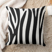Impression Zèbre noir et blanc - Coussin à lancer (Couverture)