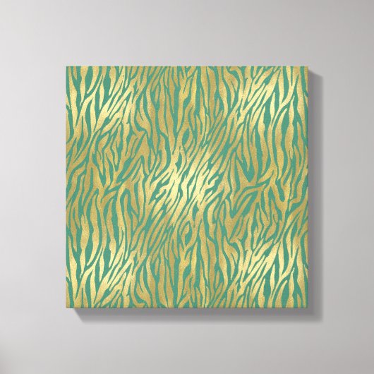 Impression Zèbre Or et Vert (Recto)