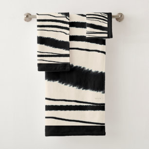Impression Zébrée contemporaine avec bordure noi