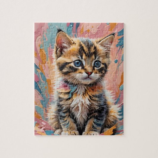 Impressionisme Kat Jigsaw Puzzel (Verticaal)