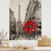 impressionisme najaarslandschap parijs eiffeltoren poster (Keuken)