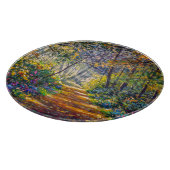 Impressionisme Path: Sunny Forest Waterverf Snijplank (Hoek)