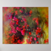 Impressionisme Red Bougainvillea Poster (Voorkant)