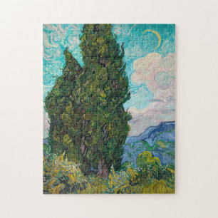 Impressionisme Vincent Van Gogh Cypresses Painting Legpuzzel