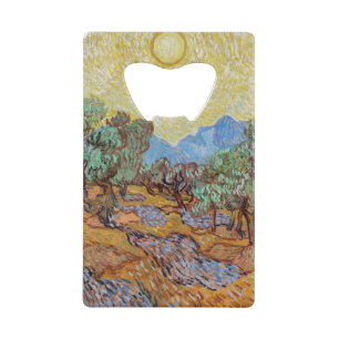 Impressionisme Vincent Van Gogh Olive Trees beroem Kredietkaart Flessenopener