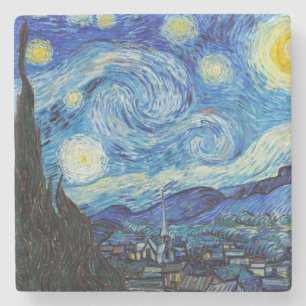 Impressionisme Vincent Van Gogh Starry Sterrennach Stenen Onderzetter