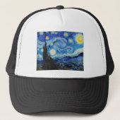Impressionisme Vincent Van Gogh Starry Sterrennach Trucker Pet (Voorkant)