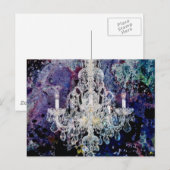 impressionisme waterverf Edwardian Chandelier Briefkaart (Voorkant / Achterkant)