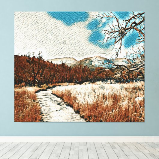  Impressionisonistisch Bergingscanvas Canvas Afdruk (Insitu (Houten vloer))