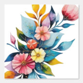 impressionist bloemen waterverven behang (Voorkant)