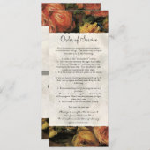 Impressionist Coral Yellow Rose 2 Life Celebration Kaart (Voorkant / Achterkant)