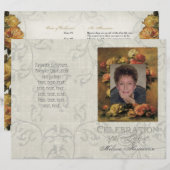 Impressionist Coral Yellow Rose 2 Memorial Service (Voorkant / Achterkant)