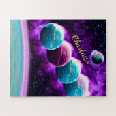 Impressionist Cosmic Amazing Paarse Universe Fun Legpuzzel (Horizontaal)