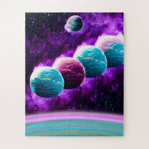 Impressionist Cosmic Amazing Paarse Universe Space Legpuzzel