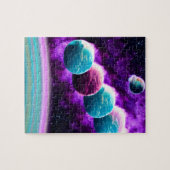 Impressionist Cosmic Vibrant Paars Universe Space Legpuzzel (Horizontaal)