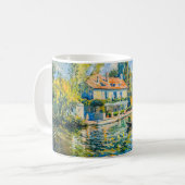 Impressionist Garden Art Mug Lakeside House with B (Devant gauche)