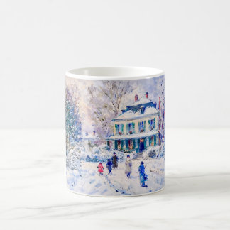 Impressionist Garden Art Mug Winter Garden House S