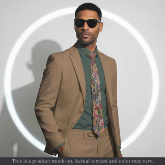 Impressionist Meadow Floral Necktie Stropdas