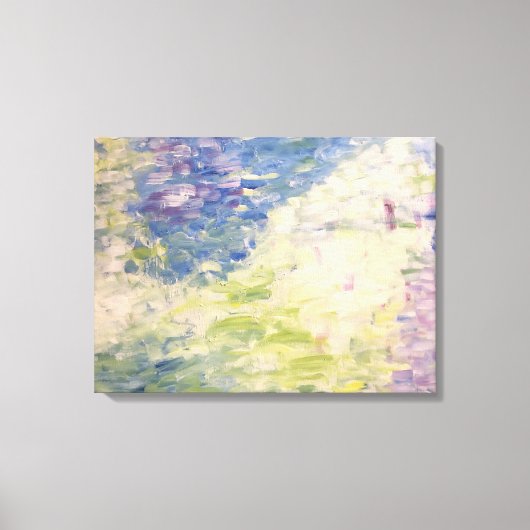 Impressionist Pond Abstract deegschilderdoek Canvas Afdruk (Voorkant)