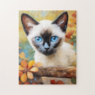Impressionist Siamese Kitten Legpuzzel
