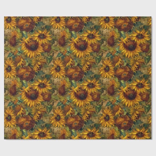 Impressionist Sunflower Cadeaupapier (Vlak)